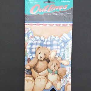 Wall Paper Border Teddy Bears Bunnies Outlines By Imperial Crafts Nursery New